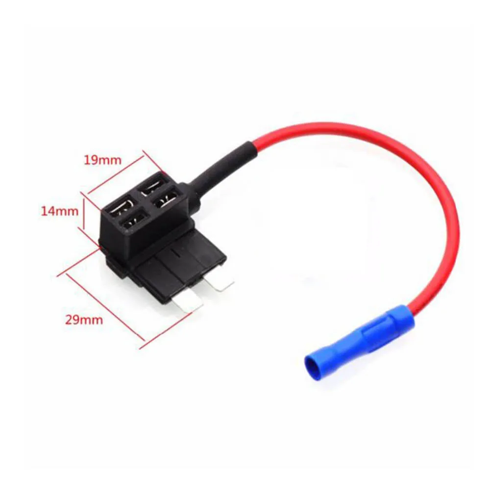 5PCS Add-a-circuit Medium Car Automobile Blade Fuse Holder Electric Appliance Fuses Tap Adapter,10A Standard Fuse Optional