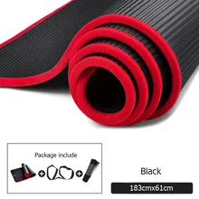 10mm espessado antiderrapante esteiras de yoga rasgo resistente nbr fitness ginásio esteiras esportes ginástica pilates almofadas com tapete de yoga saco & cinta(China)