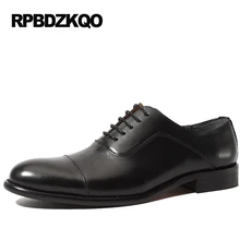 Genuine Leather Office Flats Oxfords Wedding Italy Dress Formal Cowhide Black High Quality Work Men Party Shoes Classic Fashion