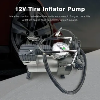

NEW 12V Portable Electric Tire Inflator Pump Single Cylinder Gauge Air Compressor Universal For Car Trucks Tires