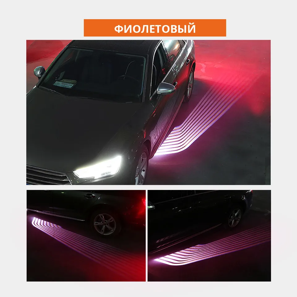 Partol 2Pcs Angel Wings Car Welcome Light Shadow Light Projector Car LED Door Warning Light Lamp for Audi BMW Toyota Volkswagen
