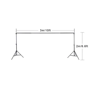Image 4 - 2 * 3m/6.6 * 9.8ft Photo Background Support Stand Adjustable Backdrop Photograpy Backgrounds for Photo Studio Backdrop Crossbar