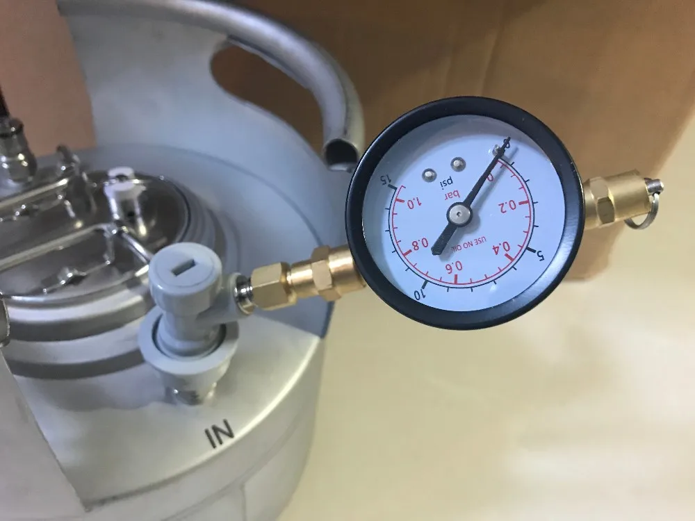 

homebrew Adjustable Pressure Valve w/Gauge With Thread Gas Ball Lock,Kegging equipment for beer brew