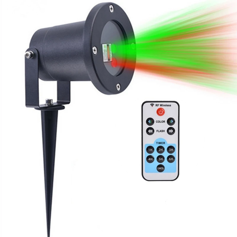 Рождественский лазерный наружный проектор освещение Дистанционное управление вечерние IP65 водонепроницаемый красный зеленый лазер освещение