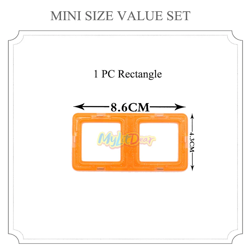 1 шт. Магнитный конструктор одиночные магнитные Строительные блоки мини Магнитный конструктор строительные игрушки для детей - Цвет: Шоколад