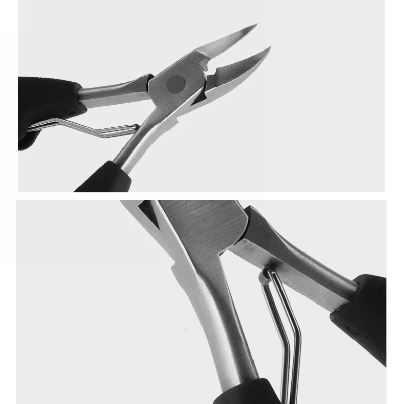 1pc Black Toe Nail Clippers Stainless Steel Toenail Nipper Clipper Cutter For Thick Ingrown Toenails