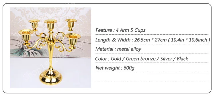 Multi Arms Metal Alloy Candle Holder (2)