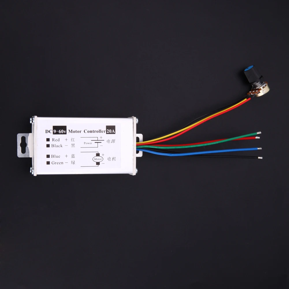 

PWM 1200W DC Motor Speed Controller 9V-60V 20A Adjustable Motor Speed Controller Voltage Regulator