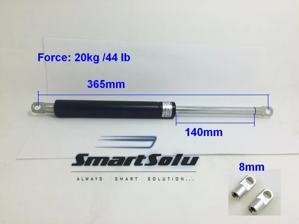 

free shipping 44 lb / 20kg Force Gas Spring 140mm Stroke Ball Gas Strut Shock Spring Lift Prop for Automotive