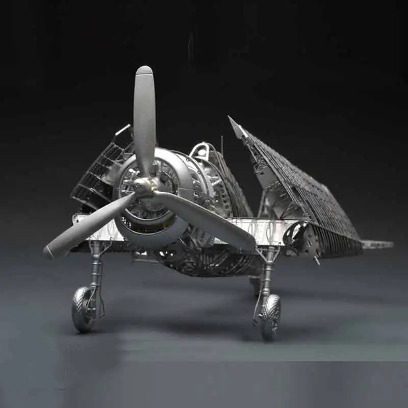 Clearance All-metal alloy DIY assembly aircraft model 1/48 F6F-5 hell cat fighter skeleton puzzle 1