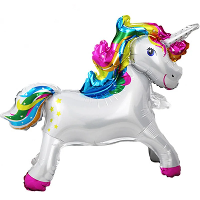 

1pc Unicorn Foil Balloon Decorations 3D Unicorn Walking Animal Foil Balloons Girls Birthday Theme Party Decor Party Favors