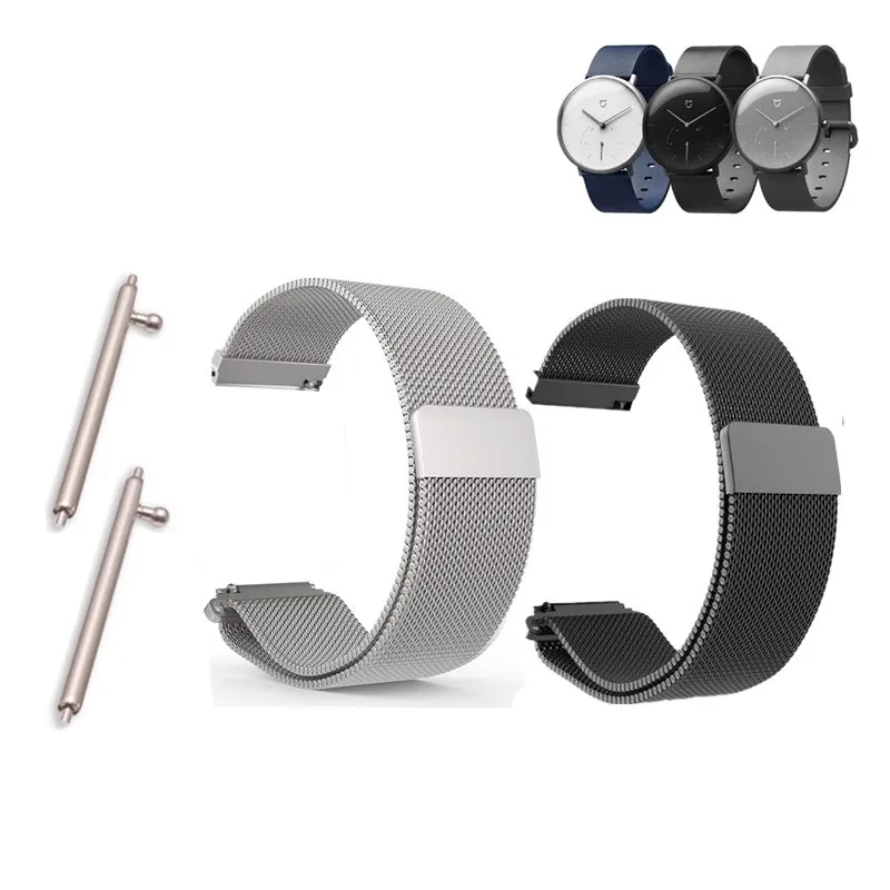 

New Stainless Steel Bracelet/Screen Protector Films for Xiaomi Mijia Quartz Watch Wrist Metal Xiaomi Mijia Quartz Watch Belt D5
