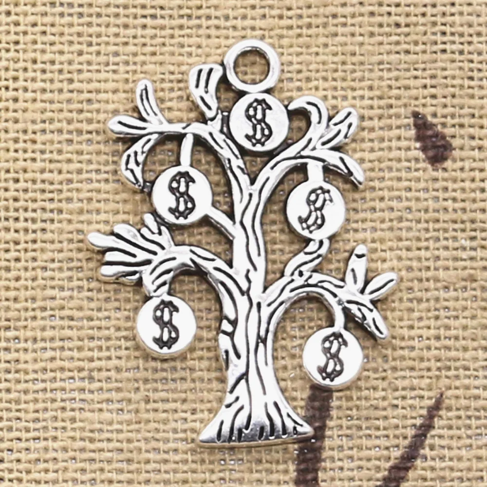 

5pcs Charms money tree 29x21mm Antique Making pendant fit,Vintage Tibetan Silver,DIY Handmade Jewelry