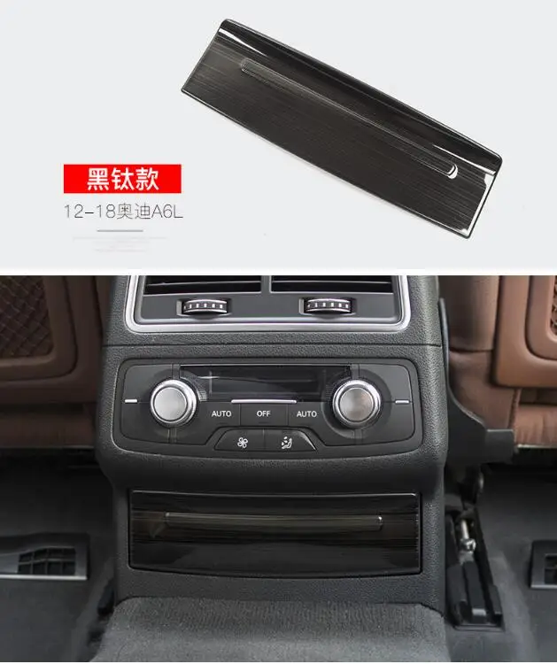 For 12-18 new Audi A6L retrofitted rear row lighter panel interior trim sequins upgrade accessories.