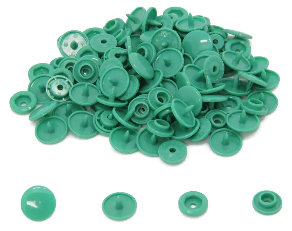 200 Кам Размер 20 Т5 полимерные пластиковые кнопки для детских нагрудников тканевые подгузники - Цвет: B29 - Jade Green
