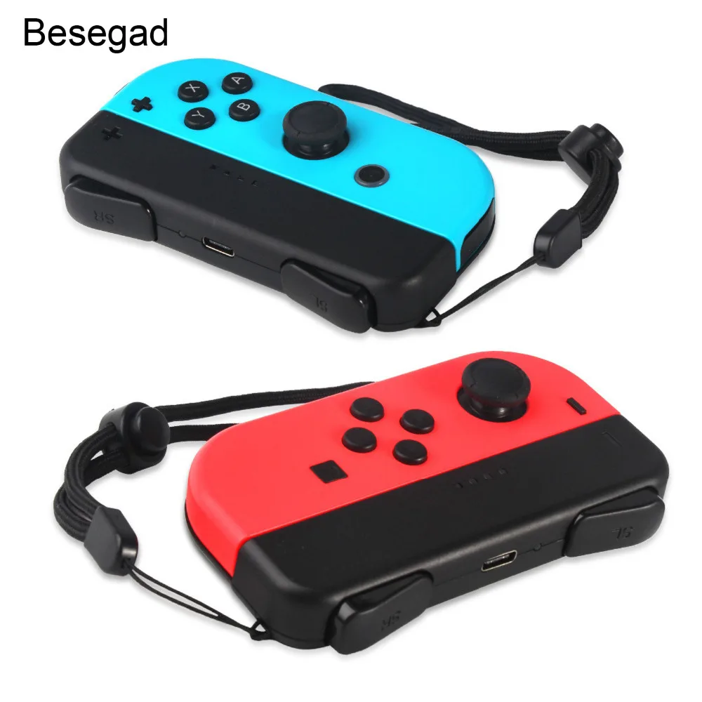 

Besegad 1 Pair=2PCS Mini Charging Grip Charger Handle with LED Indicator for Nintendo Nintend Switch NX NS Joy-Con Controller