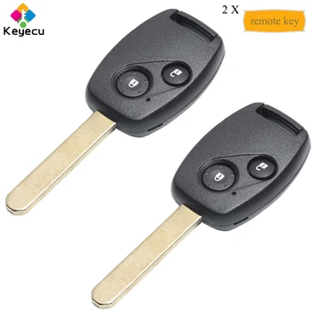 

KEYECU Pair Keyless Entry Remote Car Key With 2 Buttons & 433MHz & ID48/ ID8E Chip - FOB for Honda Civic CRV Jazz HRV FRV Stream