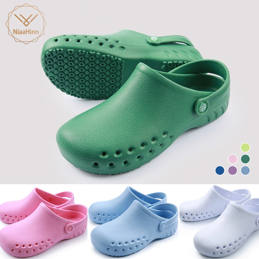 

Medical Surgical Shoes Operating Room Slipper Nurse Women Clean Shoes EVA Anti-slip Hospital Surgery Doctor Nurse Clogs 2 styles
