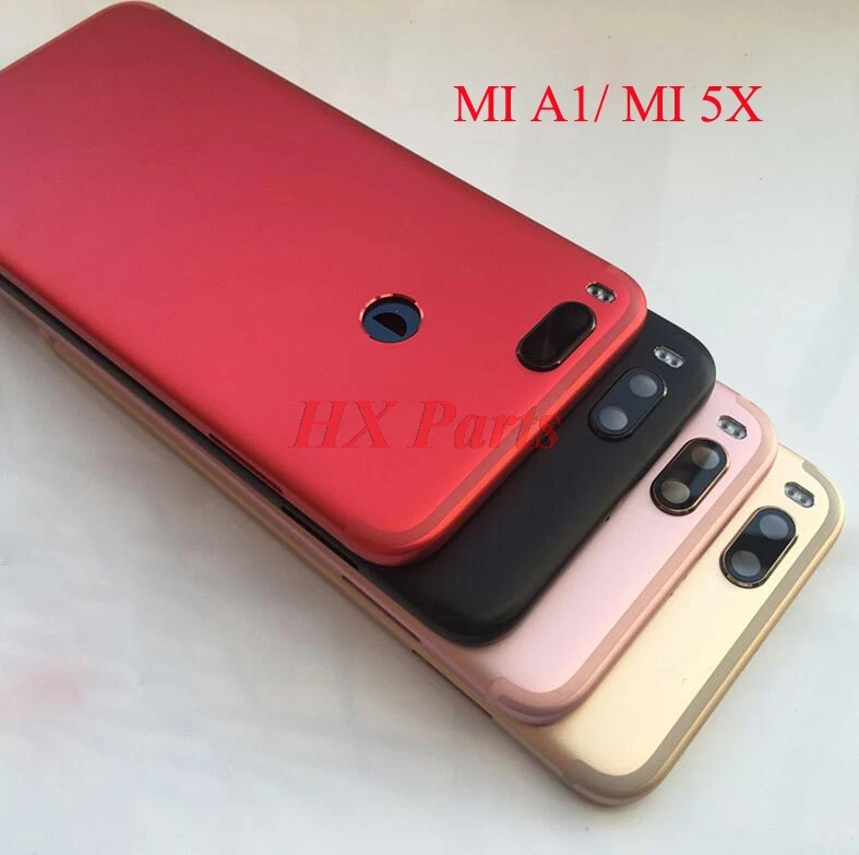 Для Xiaomi mi A1, mi 5X задняя крышка шасси в корпусе задняя батарея Корпус двери с боковыми кнопками+ Камера Запчасти для объективов