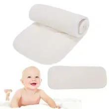 Многоразовые детские подгузники, 4 слоя, Бамбуковая волоконная вставка, мягкие подгузники для младенцев, детский тканевый подгузник, моющиеся подгузники для новорожденных