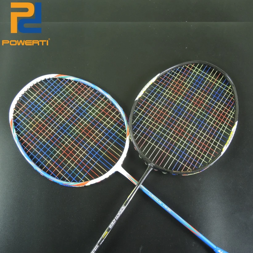 POWERTI Durable 15 pcs/lot 0.68mm Rainbow Badminton Racket String 2017