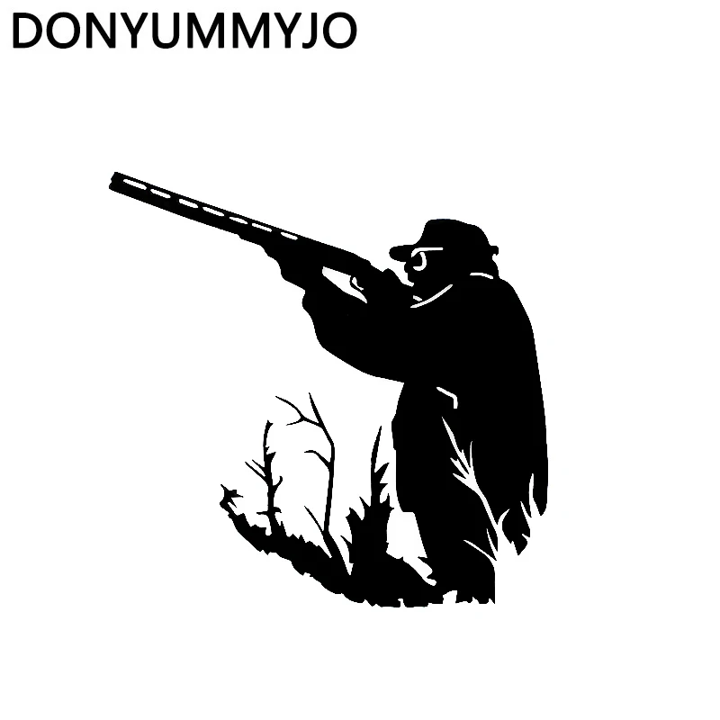 

DONYUMMYJO 12*12.7CM A Mounted Hunter Hunting Decals Waterproof Sunscreen Does Not Fade Vinyl Car Stickers RW-018