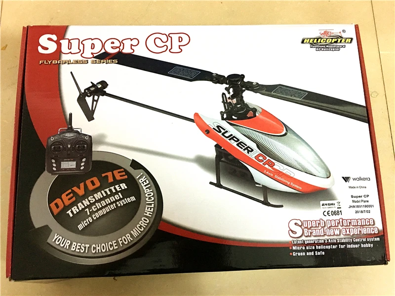 Оригинальный Walkera Super CP с DEVO 7E передатчиком 6CH безflybarless 3D RC вертолет предназначен