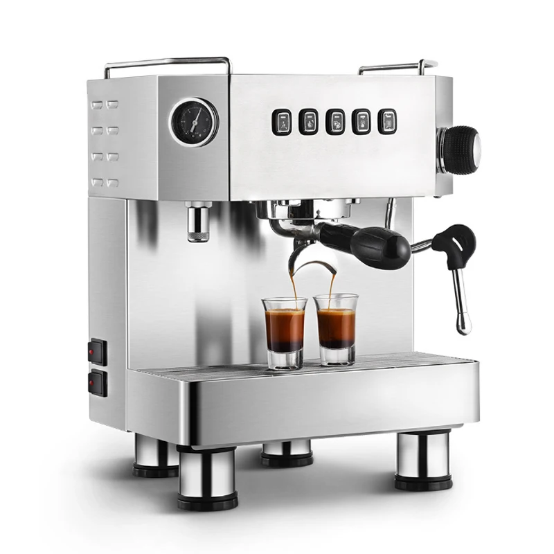 Coffee Machine Semi-Automatic Double Pump Three Steam Boiler Freshly Ground Concentrating Pump Pressure Coffee Machine