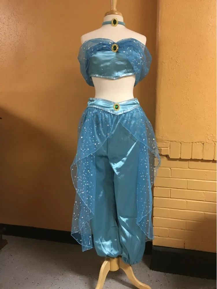 2016 Aladdin Princess Jasmine Cosplay Dress Performence Costume 2016 Aladdin Princess Jasmine Cosplay Dress Performence Costume