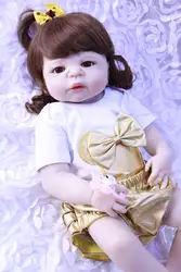 22 дюймов 55 см Bebes Reborn кукла полная силиконовая девочка игрушка Reborn Детская кукла подарок для детей Bady кукла для детей подарки на день