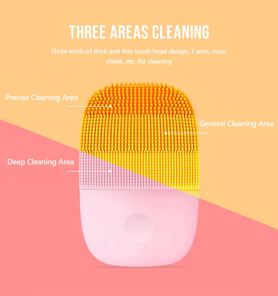 InFace Wholesale Facial Cleaning Brush Dropshipping Deep Cleansing Face Waterproof Silicone Electric Sonic Xiaomi Cleanser