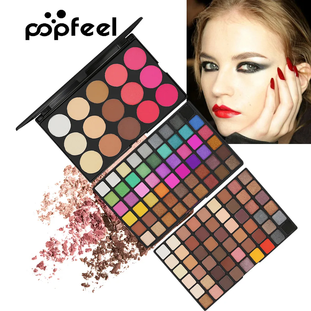 POPFEEL бренд макияж блеск палитра теней Shimmer Eye Shadow светящийся порошок длительный