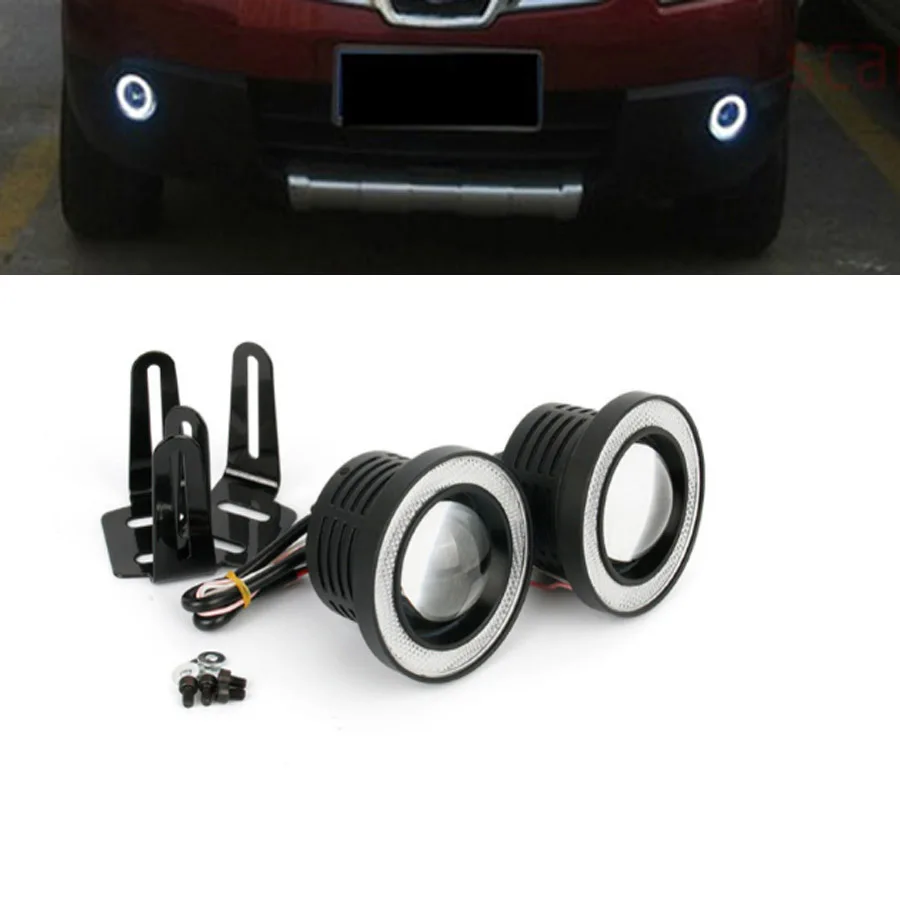 

LED Fog Lamp Assembly Fog Light Daytime running light With Lens COB Halo Angel Eyes Rings For Dodge Journey JCUV