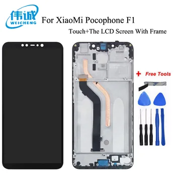 

WEICHENG For Xiaomi Pocophone F1 LCD Display +Touch Screen with frame Digitizer Assembly Replacement Pocophone F1 +Free Tools