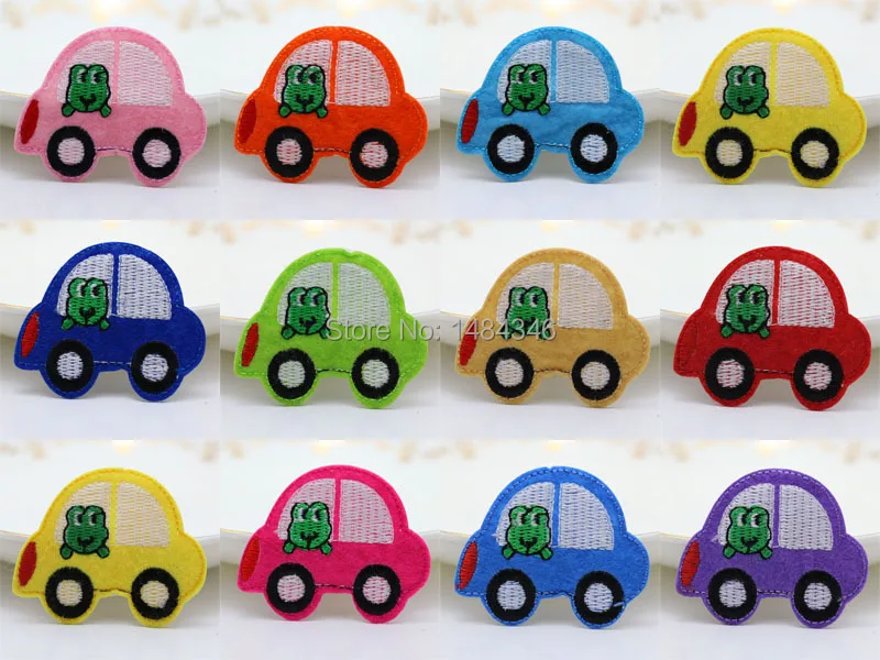 

12pcs NEW Hot Frog Car Pattern Iron On Sewing Embroidered Patch For Cloth Cartoon Badge Garment Motif Appliques DIY Accessory