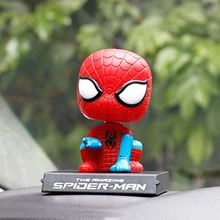 Автомобиль орнамент мультфильм паук герой встряхнуть голову отделка декоративный узор мобильный телефон кронштейн авто украшение приборной панели аксессуары