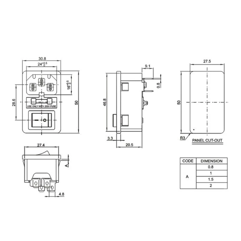 6a 250v 10a 125v spst rocker switch 3 pin iec320 c14 inlet module SPST Switch Wiring Diagram 6a 250v 10a 125v spst rocker switch 3 pin iec320 c14 inlet module plug fuse in switches from lights \u0026 lighting on aliexpress com alibaba group