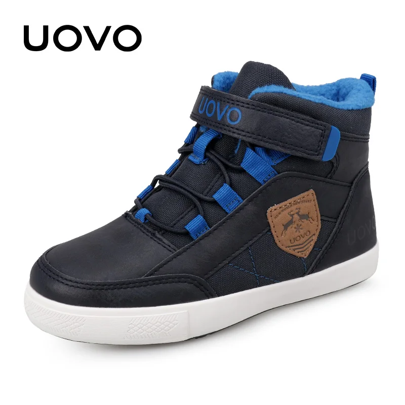 

Kids Boys Shoes Flat Rubber Sneakers UOVO 2018 New Arrival Children Warm Shoes Winter Walking Casual Shoes Boys Eur size #28-39