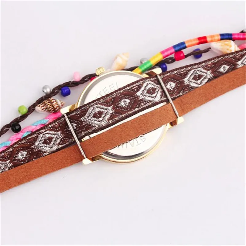 Fashion Women Elephant Pattern Knitting Dial Quartz Casual Wrist Watch Bracelet Watch Wrist Watch Relogio Feminino #2AP27 (9)