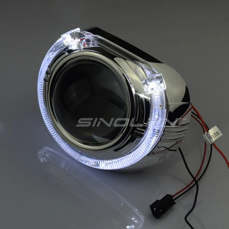 Sinolyn angel eyes H4 H7 линзы для проектора Биксеноновые 3,0 линзы для фар Светодиодный Halo для автомобильных фар аксессуары для модернизации H1 HID лампы