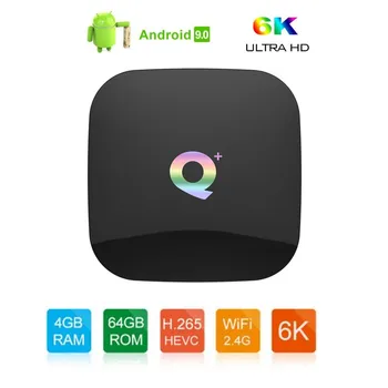 

Q Plus Smart TV Box 6K Android 9.0 TVBox 4GB RAM 32GB/64GB ROM Quad Core USB3.0 2.4G WiFi Set-Top Box PK X96 X88 MAX