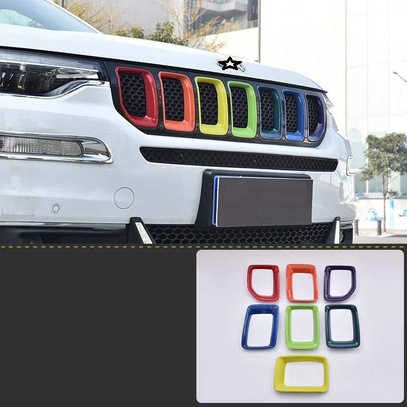 

Car Decorative Automovil Door Handle Grille Control System Exterior Dashing Bright Sequins Covers 18 19 FOR JEEP Grand Commander