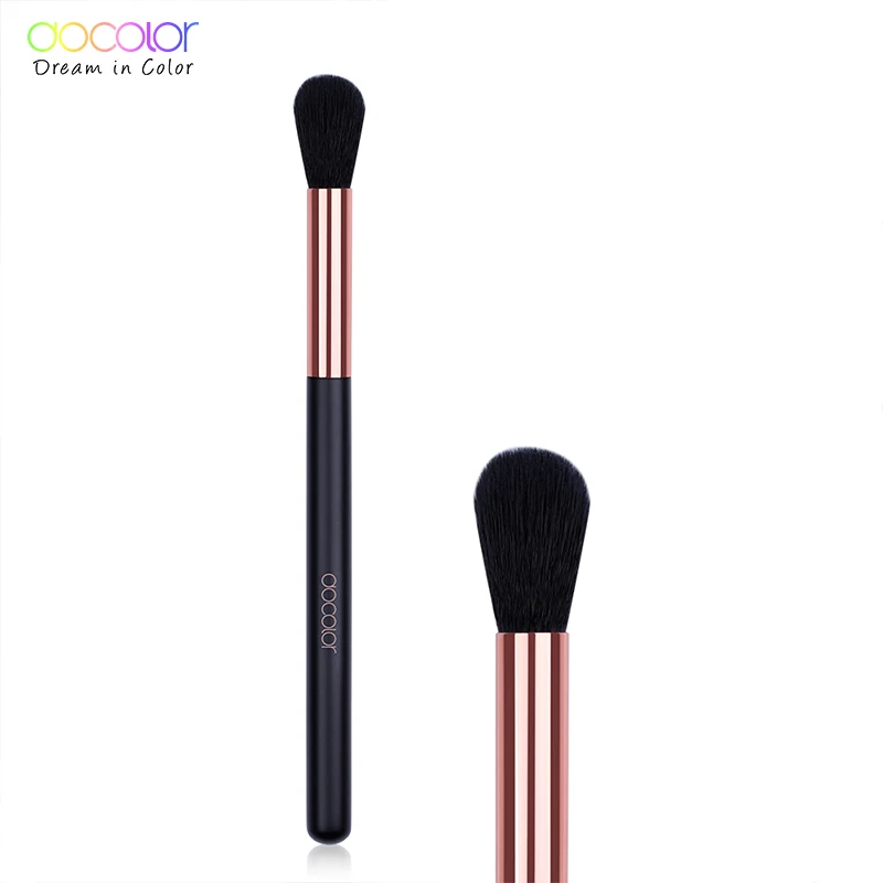 

Docolor 1PCS Highlighter Brush Synthetic Hair Professional Makeup Brushes Cosmetic Powder Blending Make Up Brushes Wood Handle