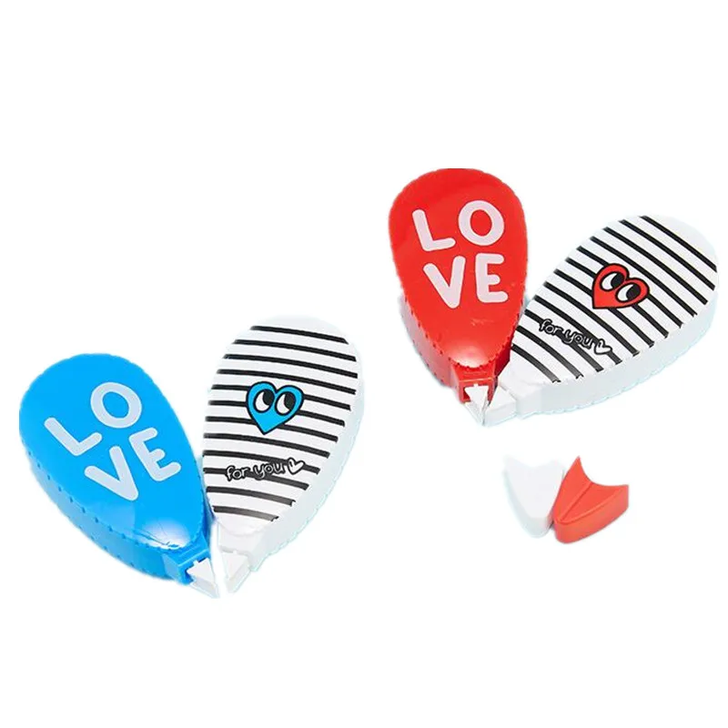 

1pcs new blue red Love Heart correction tape fruit tape material escolar kawaii stationery office school supplies papelaria