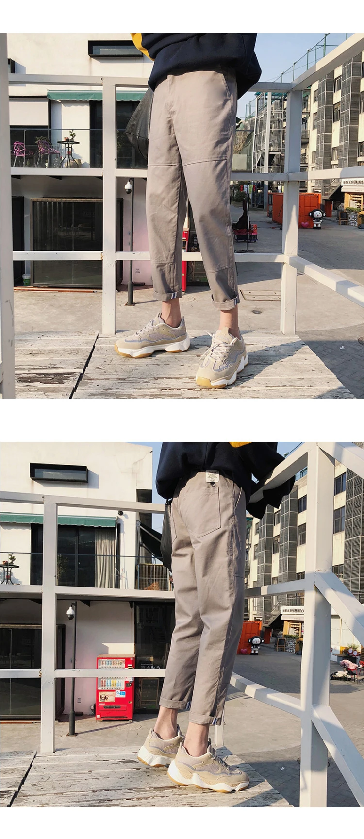 Новые летние обтягивающие мужские брюки модные однотонные повседневное девять очков брюки для девочек человек уличная хип хоп тенденция