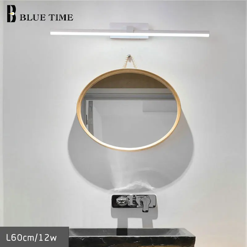 Большой современный светодиодный настенный светильник для ванной комнаты, настенный светильник, светодиодный настенный светильник для барной комнаты, зеркальный передний светильник, белый L120 100 80 60 40 см