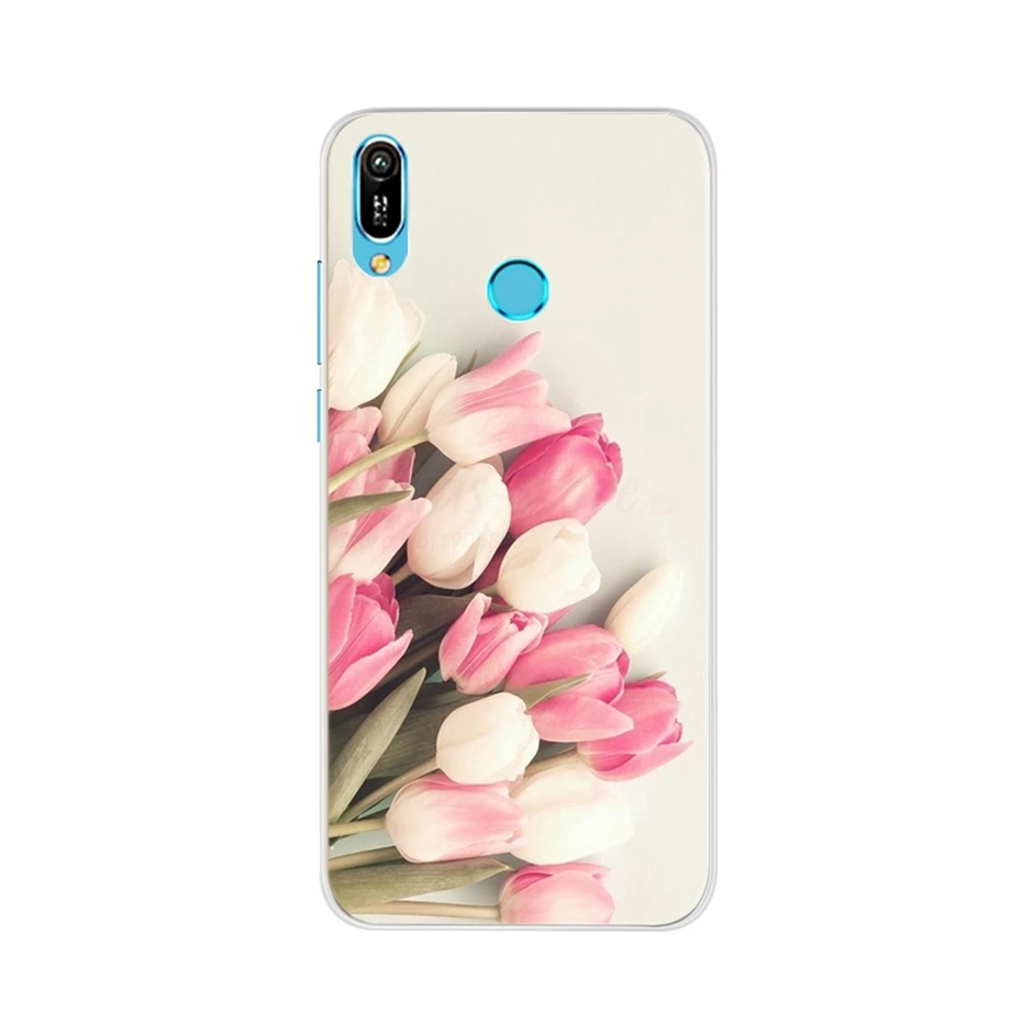Чехол для Huawei Y 6 2019 чехол Y6 с милым котом силиконовые чехлы телефонов бампер