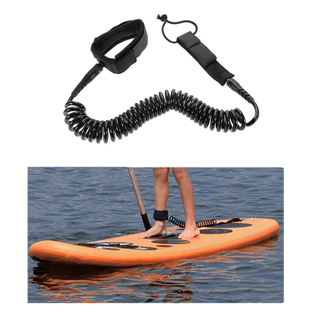 Surfboard Ankle Leash Rope 10ft Coiled Stand UP Paddle Board Surfing