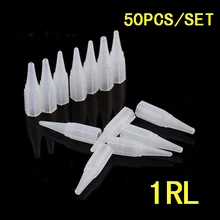 100 шт пластиковые одноразовые татуировки Советы Перманентный макияж бровей 1RL косметические вышивки колпачки для татуажа Советы Набор