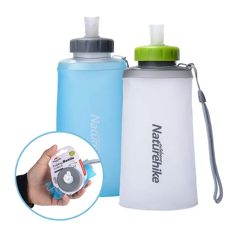 Food Grade TPU Portable Folding Water Bottle Outdoor Sport Running